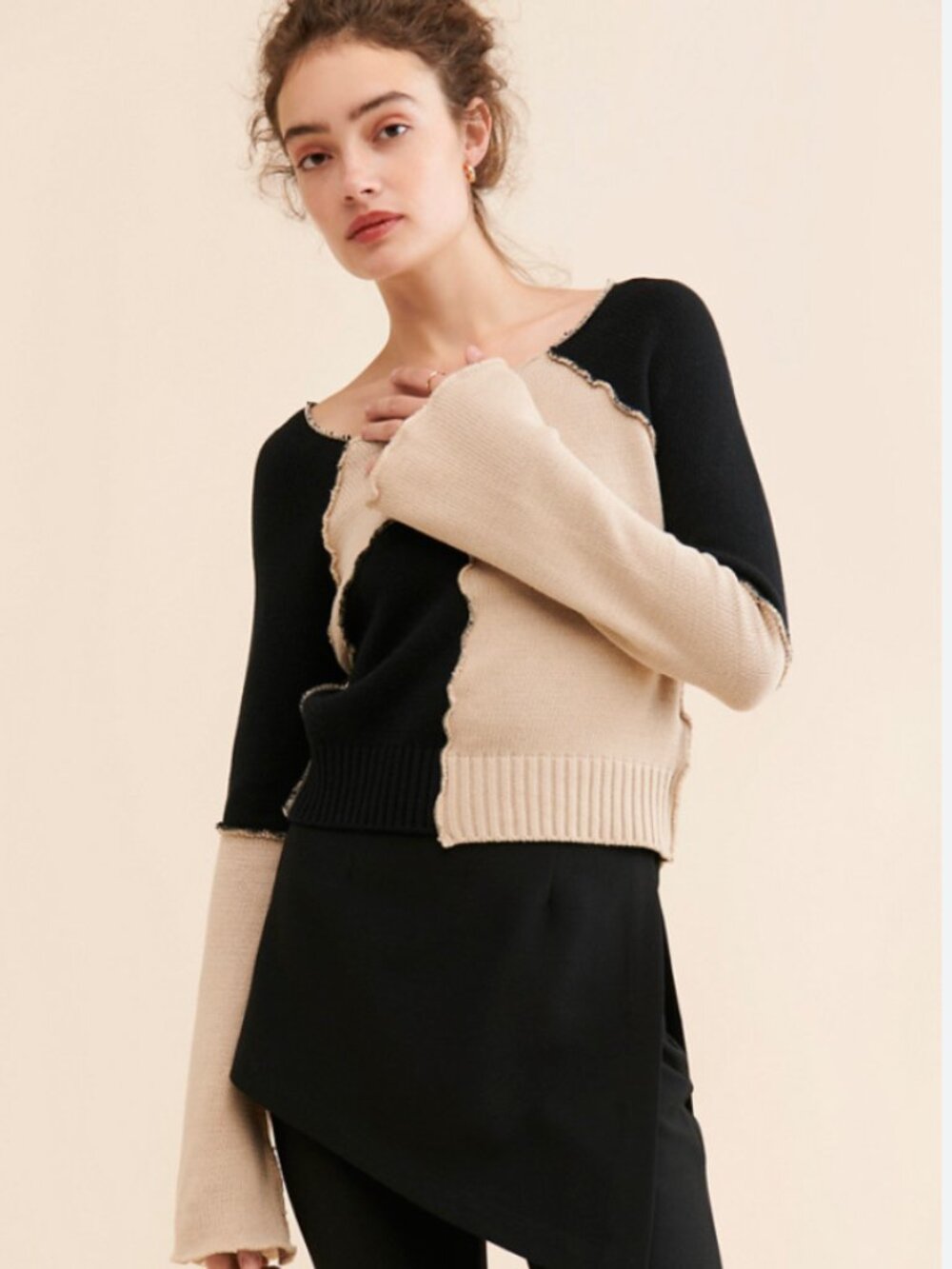 Steve Madden Rylee Colorblock Sweater - Picture 3 of 4